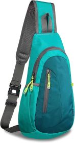Small Sling Bag, Lightweight Crossbody Backpack for Men Women, Shoulder Bag for Sports and Outdoor (Color: Dark Green)