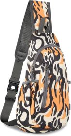 Small Sling Bag, Lightweight Crossbody Backpack for Men Women, Shoulder Bag for Sports and Outdoor (Color: Mix-leopard)