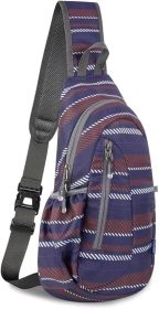 Small Sling Bag, Lightweight Crossbody Backpack for Men Women, Shoulder Bag for Sports and Outdoor (Color: Mix-stripe Pattern)